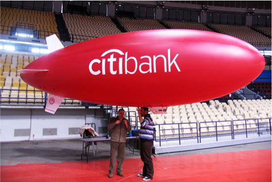 7m RC Blimp before indoor flight