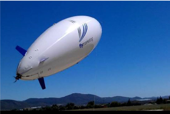 7m RC Blimp one vectored motor design