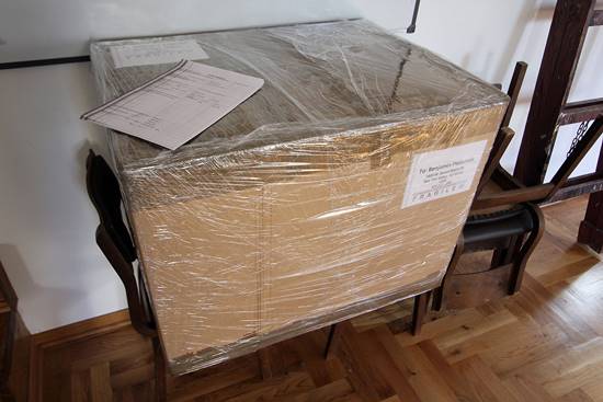 7m RC Blimp packed for transport