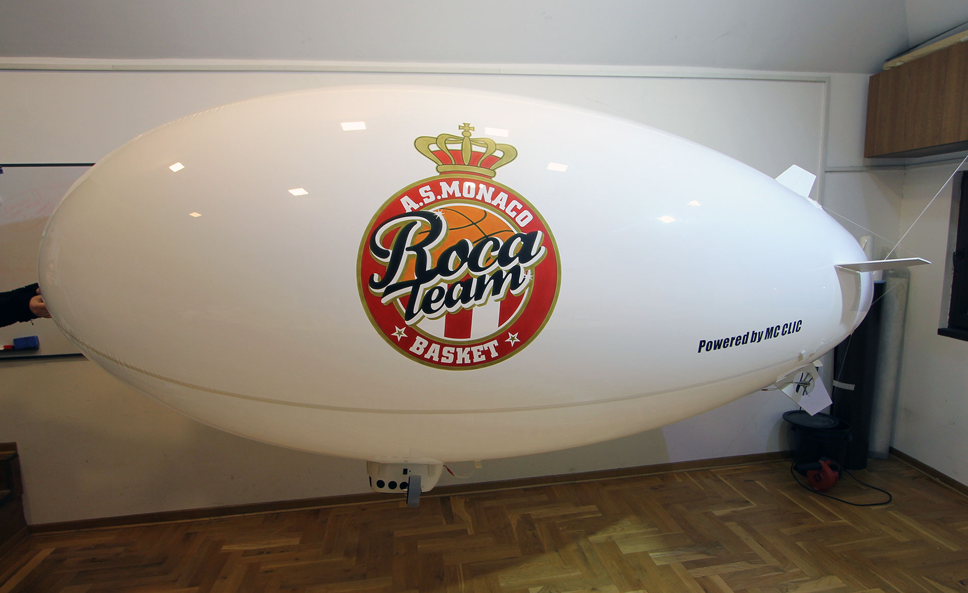 3.5 m indoor RC Blimp for Monaco Roca Basketball team.jpg